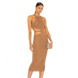Michael Costello Tan Midi Dress